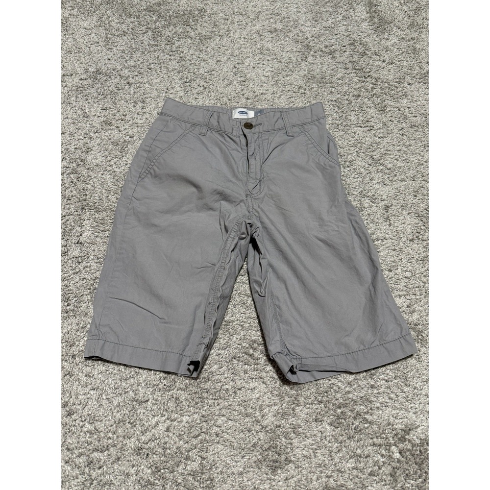 Old Navy Boys Size 12 Uniform Dress Shorts Gray Flat Front